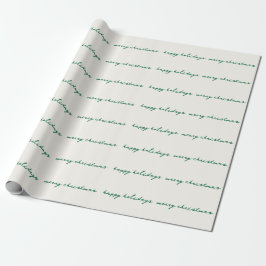 Papel De Regalo personalizado de vacaciones de crema de manzana ve