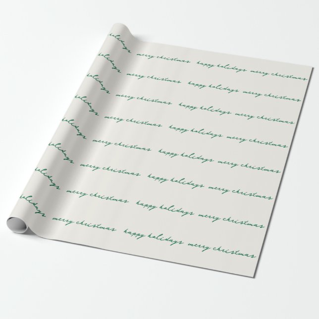 Papel De Regalo personalizado de vacaciones de crema de manzana ve (Desenrollado)
