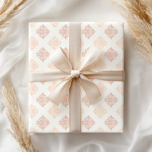 Papel De Regalo Personalizado del Bonito de Damask de Rubor