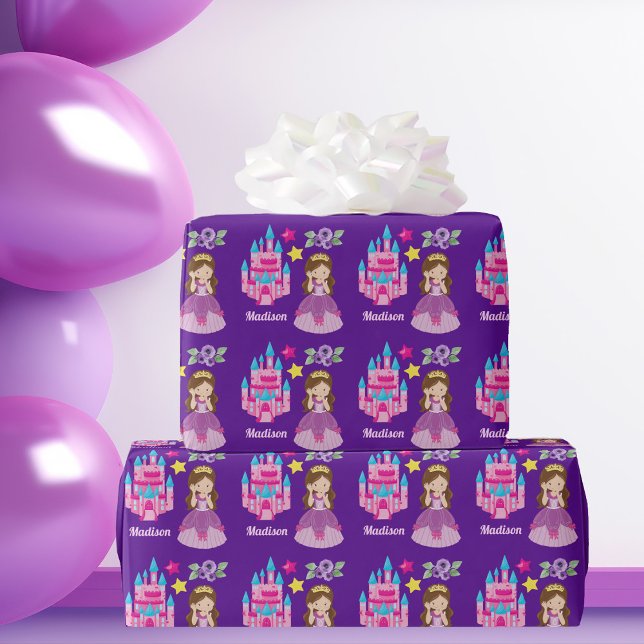 Papel De Regalo Personalizado del Castillo de Princesa Cuta Chica  (Subido por el creador)