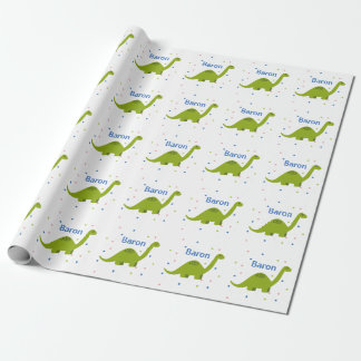 Papel de regalo personalizado del dinosaurio