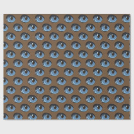 Papel De Regalo Personalizado del modelo de ojo de gato azul