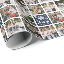 Papel De Regalo Personalizado divertido 8 x Cuadrícula fotográfica