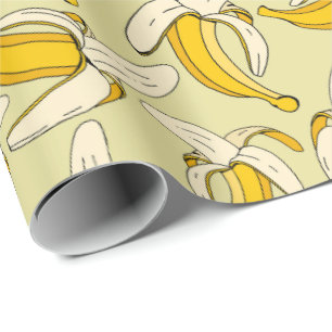 Papel De Regalo Personalizado divertido bananas jungla Fiesta tema