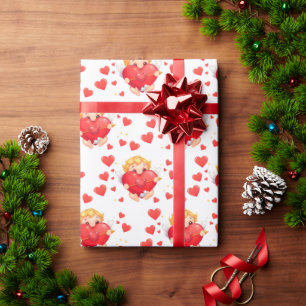 Papel De Regalo Personalizado divertido jugando ángeles por amarte