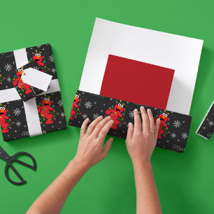 Papel De Regalo Personalizado Elmo Merry Christmas Chalkboard