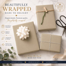 Papel de regalo personalizado en color taupe