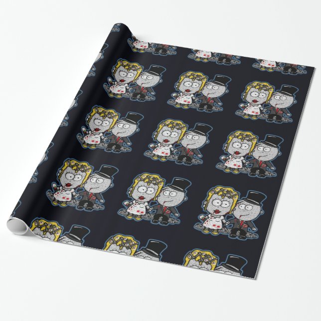Papel De Regalo Personalizado Envoltura de regalo para la novia zo (Desenrollado)