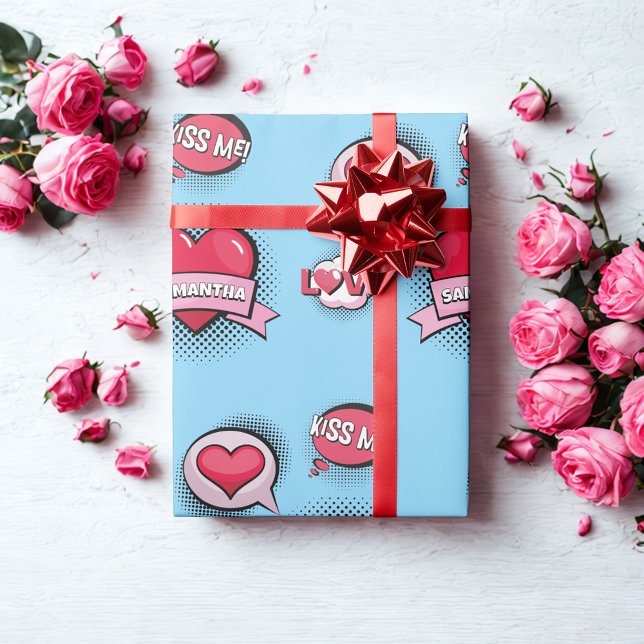 Papel De Regalo Personalizado estilo libro de historietas regalos  (Subido por el creador)