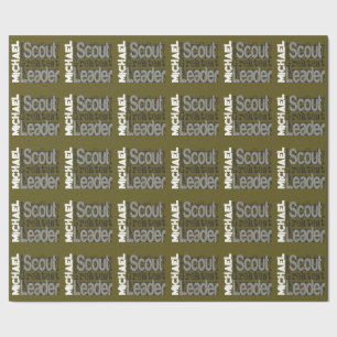Papel De Regalo Personalizado Extraordinario de Scout Leader