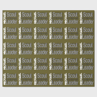 Papel De Regalo Personalizado Extraordinario de Scout Leader