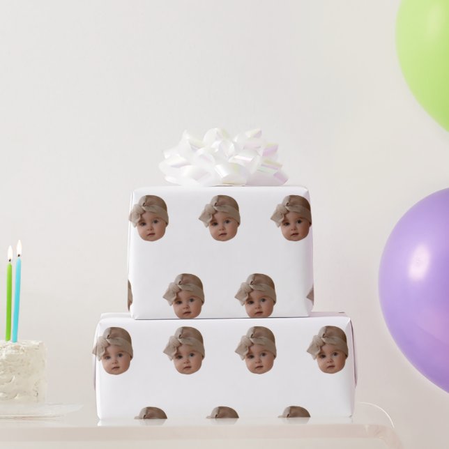 Papel De Regalo Personalizado Face Personalizado de la fiesta de c (Regalos de fiesta)