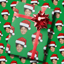 Papel De Regalo Personalizado Face Santa Face Patrón repetitivo