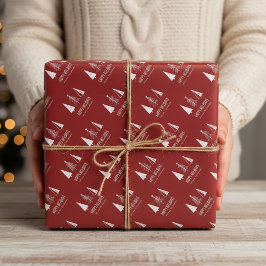 Papel De Regalo Personalizado Felices Fiestas Festividades Rojas S