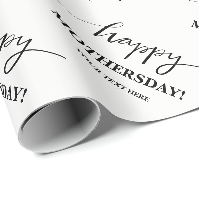 Papel de regalo personalizado Feliz Día de las Mad (Esquina del rollo)