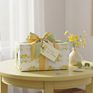 Papel de regalo personalizado floral acuarela amar
