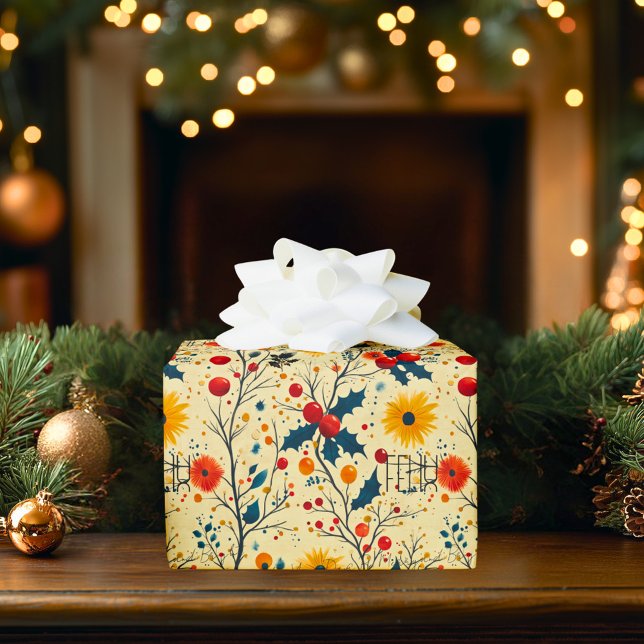 Papel De Regalo Personalizado Floral y Navidades Berry envueltos (Subido por el creador)