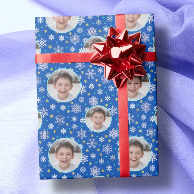 Papel De Regalo Personalizado fotográfico personalizado Logo Snowf (Subido por el creador)