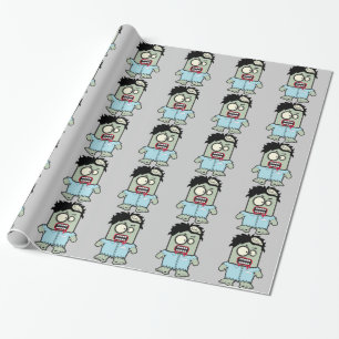 Papel De Regalo Personalizado FUNNY ZOMBIE personalizado