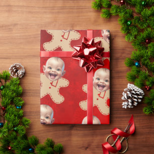 Papel De Regalo Personalizado Gingerbread Men enfrenta a Navidades