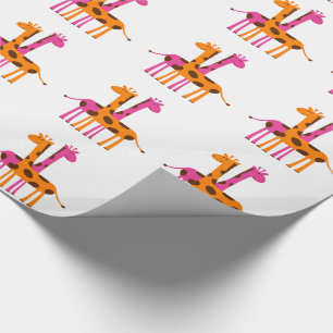 Papel De Regalo Personalizado Giraffe