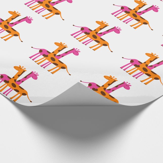 Papel De Regalo Personalizado Giraffe (Esquina)