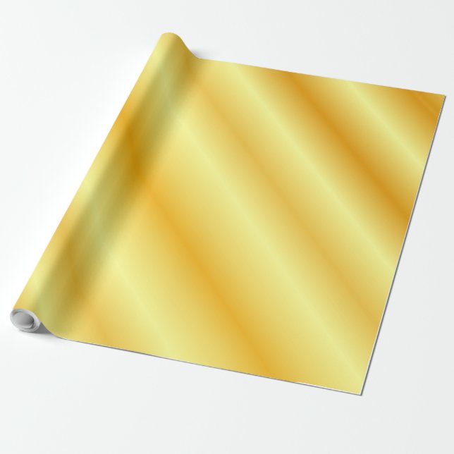 Papel De Regalo Personalizado Gold Look Elegant Modern Template Gi (Desenrollado)
