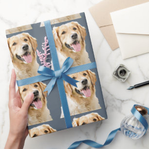 Papel De Regalo Personalizado Golden Retriever Dog Personalizado D
