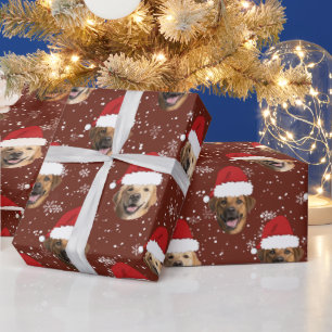 Papel De Regalo Personalizado gracioso 3 perro enfrenta a Navidade