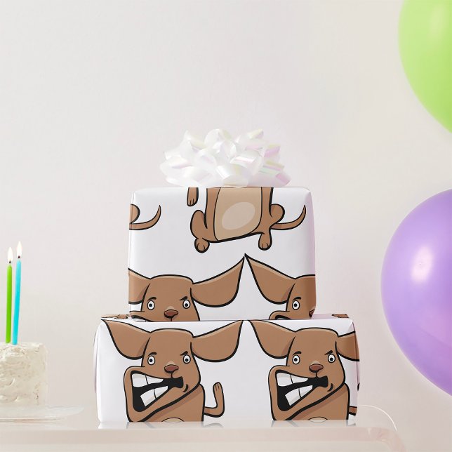 Papel De Regalo Personalizado gracioso Perro loco Mascota gracioso (Subido por el creador)