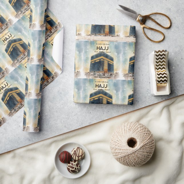 Papel de regalo personalizado Hajj Mubarak (Artesanía)