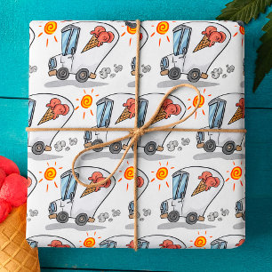 Papel De Regalo Personalizado Helado Camión Divertido postre de ve