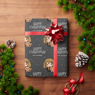 Papel De Regalo Personalizado Hermione Granger   Navidades felices