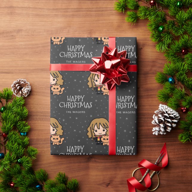 Papel De Regalo Personalizado Hermione Granger | Navidades felices (Regalo de vacaciones)