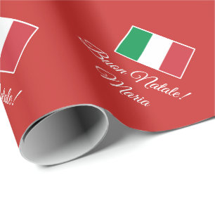 Papel De Regalo Personalizado italiano del día de fiesta del