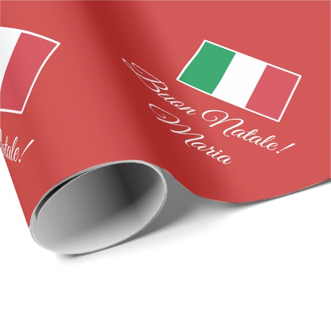 Papel De Regalo Personalizado italiano del día de fiesta del (Esquina del rollo)
