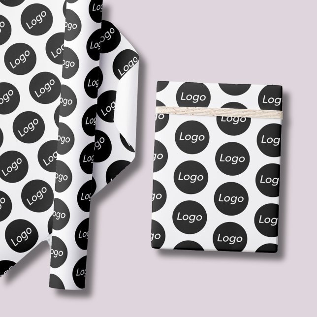 Papel De Regalo Personalizado Logotipo Empresarial Acondicionamien (Create professional branded wrapping paper for your small business packaging; just add your logo!)