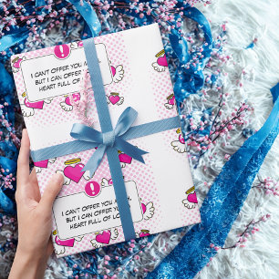 Papel De Regalo Personalizado love msg estilo libro de historietas