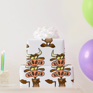 Papel De Regalo Personalizado Mad Cow