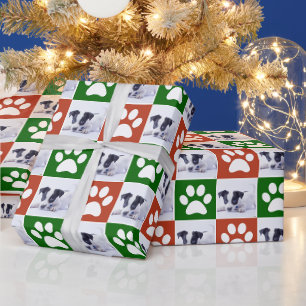 Papel De Regalo Personalizado Mascota Foto Patrón de impresión Red