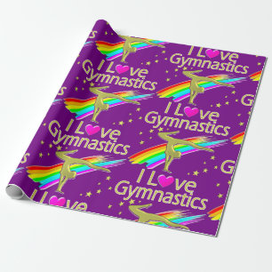 PAPEL DE REGALO PERSONALIZADO ME ENCANTA EL DISEÑO DE GIMNASTICAS