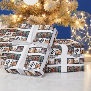 Papel De Regalo Personalizado Mejores Amigos Para Siempre Collage 