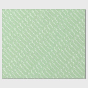 Papel De Regalo Personalizado Moderno Feliz Navidad Verde Claro