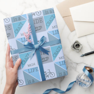 Papel De Regalo Personalizado Monograma La vida es un viaje loco
