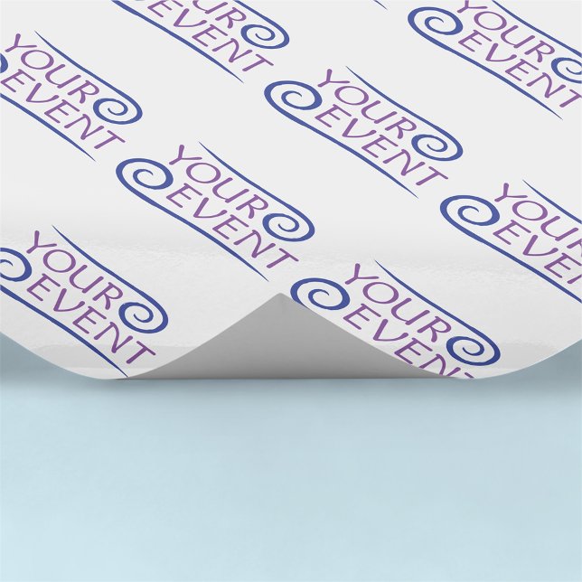 Papel de Regalo Personalizado para Eventos con Log (MISOOK Wrapping Paper with Event Logo Pattern)