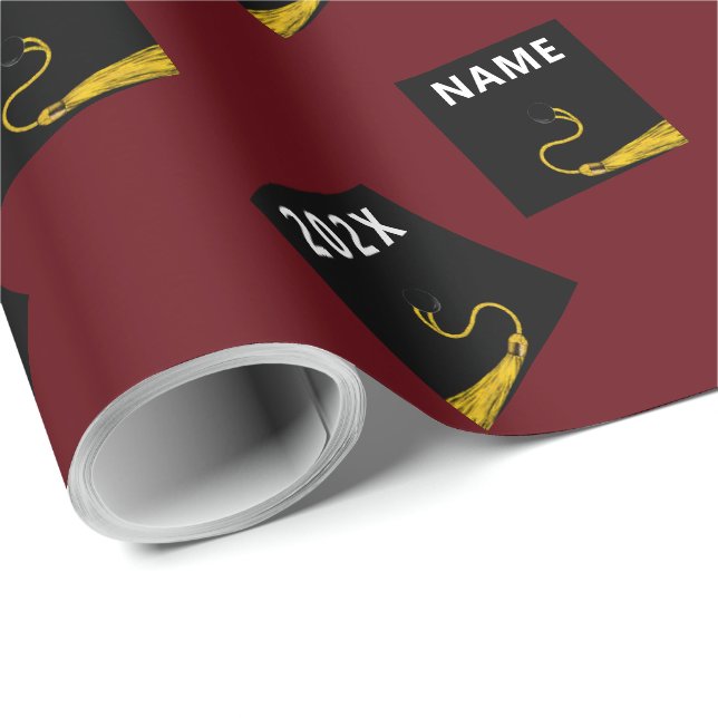 Papel de regalo personalizado para graduación (Esquina del rollo)