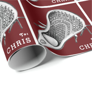 Papel de regalo personalizado para lacrosse