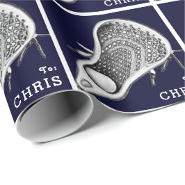 Papel de regalo personalizado para lacrosse