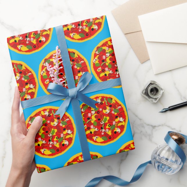 Papel De Regalo Personalizado Pizza Patterned (Regalar)