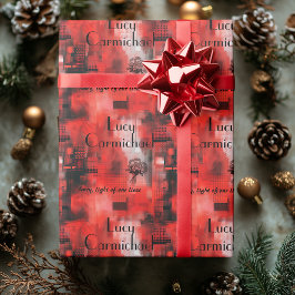 Papel de Regalo Personalizado Rojo y Negro